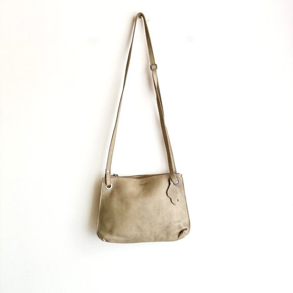 Roots Light Grey Beige Small Classic Crossbody Bag - Picture 1 of 10